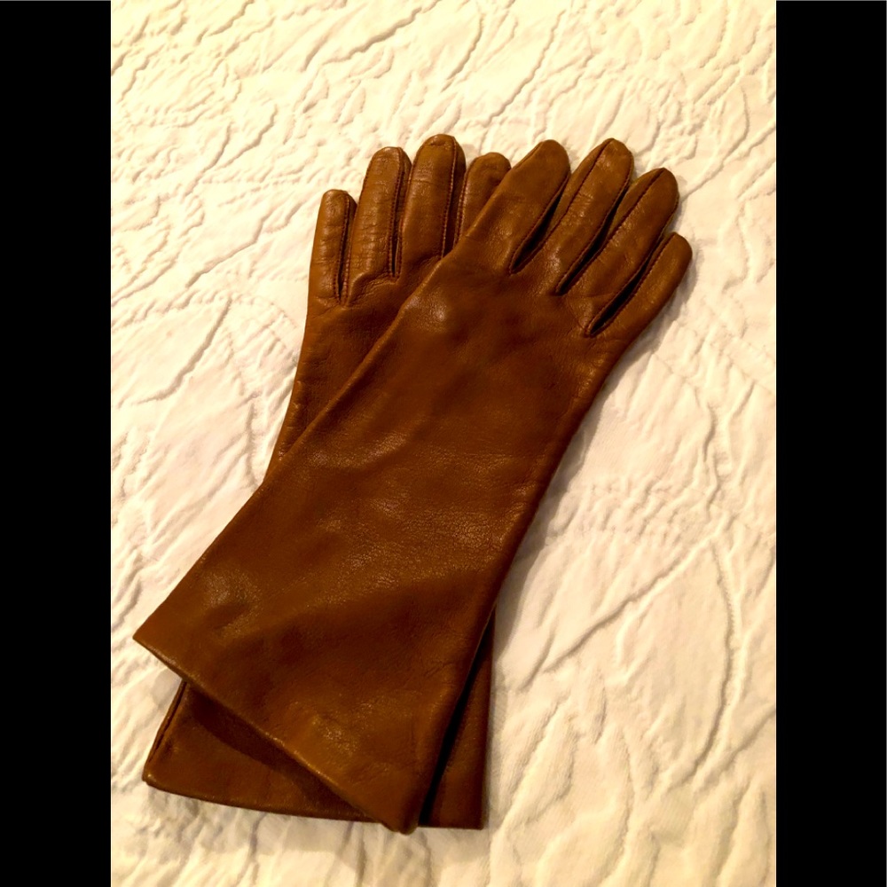 Gorgeous Vintage Soft Coco Brown Leather Gloves